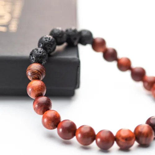 Vista 2 de Lava Bracelet Relaxation Gifts for Women Birthday Gifts for Women Yoga Beads for Calming Energy Balancing Meditation Self Care for Men & Women
