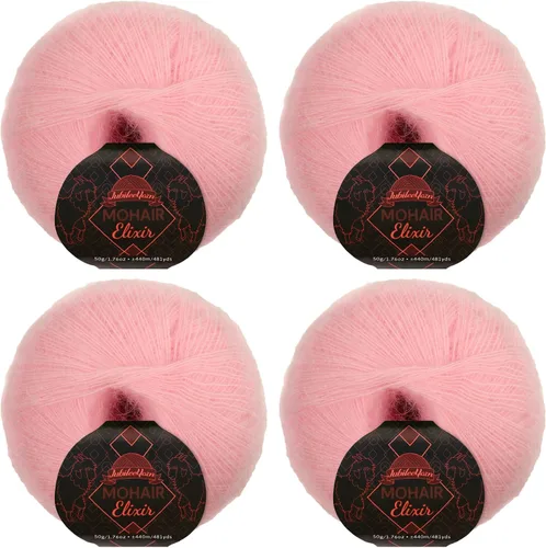 Vista 88 de JubileeYarn Mohair Elixir Yarn - 50g/Skein Baby Wool Blend - Cosmopolitan - 1 Skein