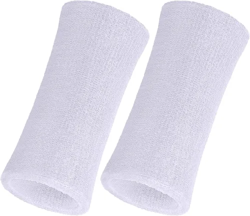Vista 15 de WILLBOND 2 muñequeras de 6 pulgadas para hombres y mujeres, bandas de algodón atléticas de humedad para tenis, baloncesto, correr