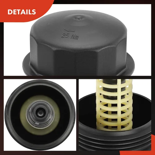 Vista 6 de A-Premium Conjunto de tapa de carcasa de filtro de aceite compatible con Mercedes-Benz E250 2014-2016, GLK250 2013-2015, GLE300d 2016, Sprinter 2500