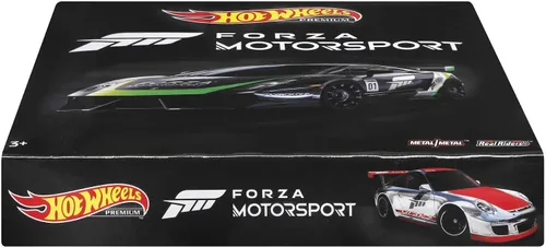 Vista 5 de Hot Wheels Forza - Paquete de 5 autos de carreras de juguete de The Video Game, vehículos fundidos a escala 1:64: Ford, Lamborghini, Porsche, Nissan