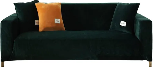 Vista 12 de TOPCHANCES Funda de sofá de terciopelo grueso, funda elástica para sofá con correas elásticas antideslizantes, funda protectora de muebles, funda