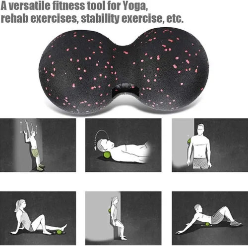 Vista 6 de Bola de masaje de cacahuete – Juego de bolas de masaje para después del ejercicio, juego de bolas de masaje de tejido profundo, rodillo muscular