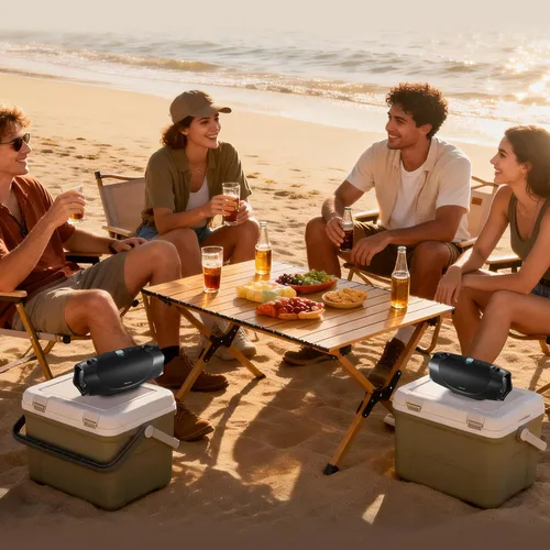 Vista 11 de Hisense FlexBoom - Altavoz Bluetooth portátil, IP67 impermeable, a prueba de polvo y golpes, hasta 80 W de gran sonido, Bluetooth 6.0, Auracast, TWS