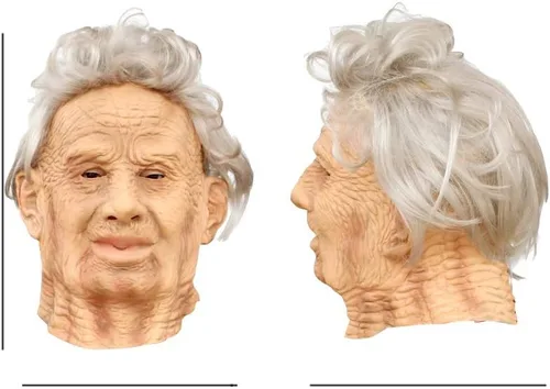 Vista 2 de PartyHop - Máscara de anciano - Máscara realista de látex para Halloween