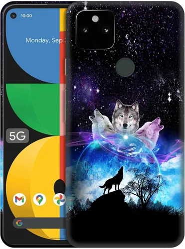 Vista 22 de GlamCase for Google Pixel 5a 5G, Pixel 5a Case - Basketball On Fire Printed Cute Slim Fit Hard Plastic Protective Designer Back Phone Case/Cover for