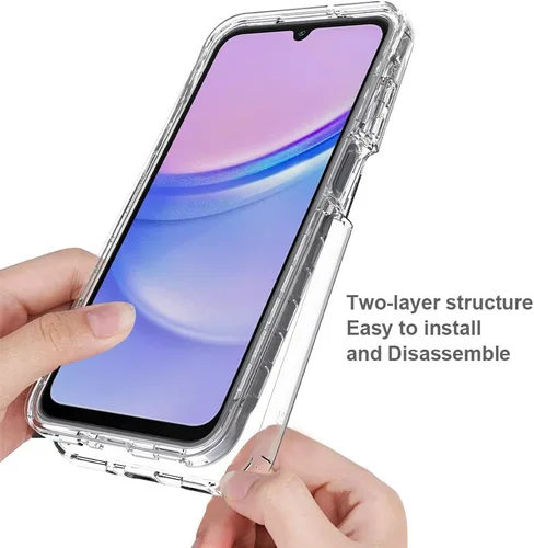 Vista 4 de Funda híbrida para Samsung Galaxy A16 5G, protección contra caídas, resistente, resistente, antideslizante, antiarañazos, funda protectora