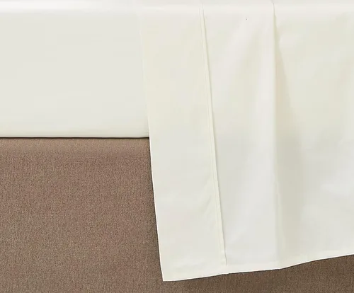 Vista 6 de Linen Closet Juego de sábanas de 4 piezas, 100% algodón, tamaño matrimonial, color marfil, 400 hilos, tejido satinado, sábana bajera de bolsillo