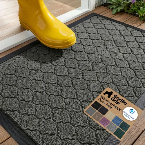 Vista 135 de Gorilla Grip - Tapete WeatherMax todo terreno 100% impermeable, caucho natural, resistente a manchas y decoloración, interior y exterior, fácil