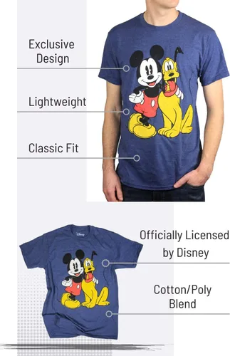 Vista 3 de Disney Camiseta para hombre Mickey Mouse Classic