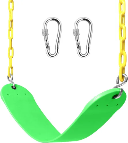 Vista 10 de Heavy Duty Swing Seat Chain Plastic Coated Swing Set Accesorios (negro)