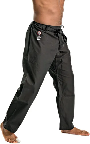 Vista 7 de Ronin - Pantalones de karate pesados, color negro, blanco o camuflaje, 100% algodón, 12 onzas, cintura tradicional con cordón
