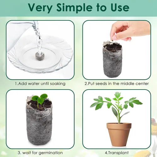 Vista 5 de PACETAP 100 piezas de 1.181 in de tierra para cultivar hierbas, plantas, flores, verduras (1.181 in)
