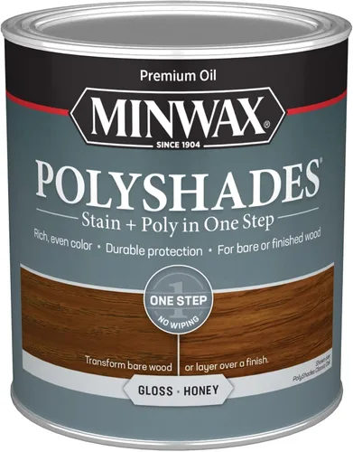 Vista 20 de Barniz Minwax 213104444 PolyShades Miel