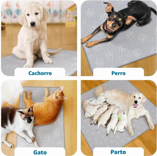 Vista 4 de IMPROVIA® Almohadilla reutilizable para cachorros, impermeable, extra absorbente, lavable para entrenamiento de perros, parto y más, protege tus