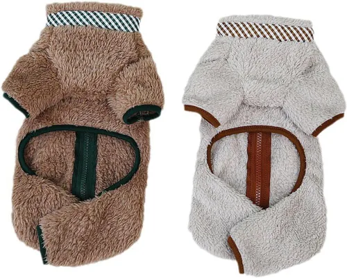 Vista 6 de Abrigo de invierno para perro, pijamas de Navidad para cachorros, suéteres para perros, overoles para cachorros, ropa para perros pequeños, trajes