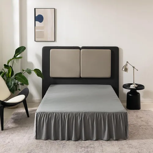 Vista 16 de TSUTOMI Falda de Cama Negra Tamaño Twin con Volantes y Esquinas Divididas, Falda de Cama Twin Caída de 12 Pulgadas, Falda de Cama Tamaño Twin Negra