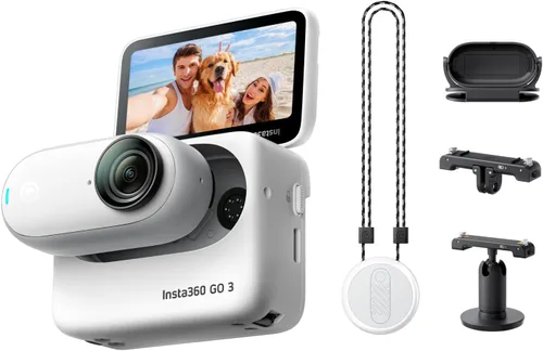 Vista 5 de Insta360 GO 3 128GB - Cámara de acción pequeña y ligera, portátil y versátil, POV manos libres, montaje en cualquier lugar, estabilización, cápsula