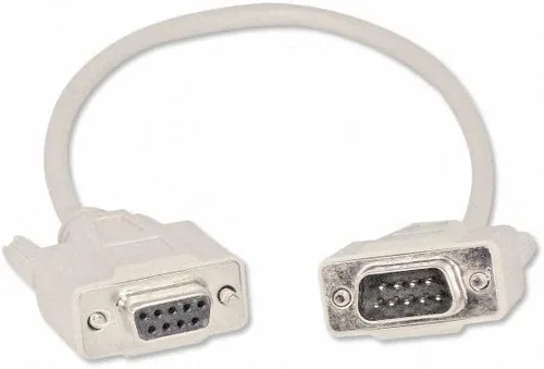 Vista 7 de YCS basics Cable de extensión DB9 de 9 pines serial/RS232 macho/hembra de 100 pies