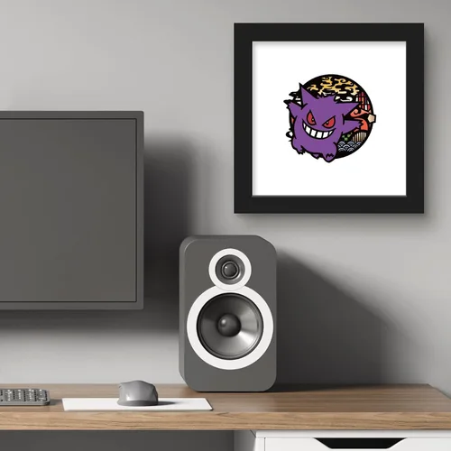 Vista 5 de Trends International Gallery Pops Pokémon - Póster de pared de Wagara Gengar, 12.00 x 12.00 pulgadas, versión de marco negro