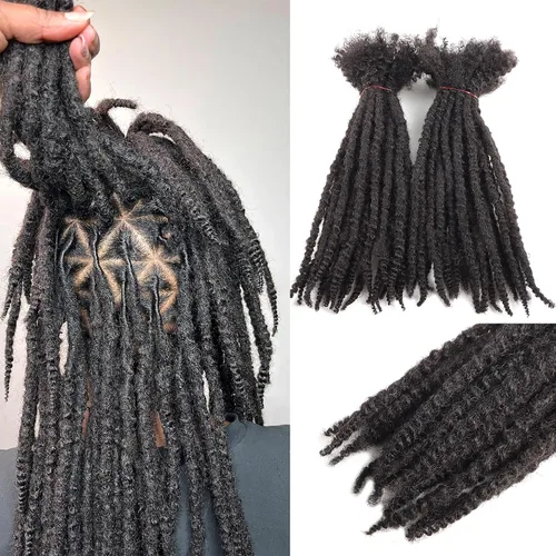 Vista 7 de Extensiones de cabello humano texturizado con extremos rizados, extensiones de cabello humano completamente hechas a mano para mujeres/hombres, se