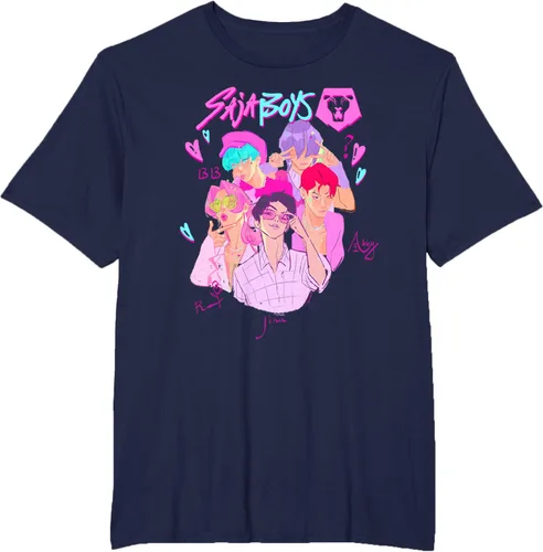 Vista 41 de Kpop Demon Hunters Camiseta Saja Boys Heartthrob con licencia