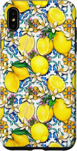 Vista 11 de Citrus Fruit Lemons Blue Tile Gardencore Farmcore Pattern Case for iPhone 17