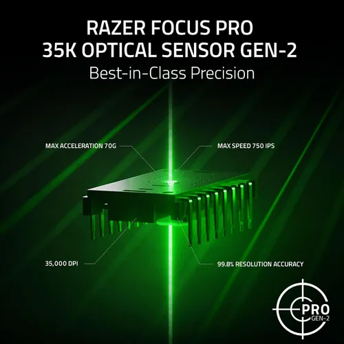Vista 3 de Razer Basilisk V3 35K Ratón ergonómico para juegos con cable Bungee V3 Chroma