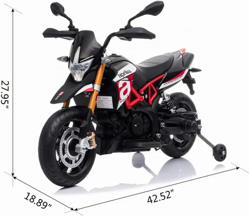 Vista 2 de TOBBI 12 V Aprilia - Motocicleta con licencia para niños