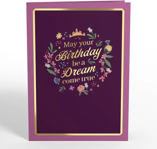 Vista 3 de Lovepop - Tarjeta desplegable de Disney Princess Dreams Come True – Tarjeta de felicitación de cuento de hadas del castillo 3D para niñas, niños