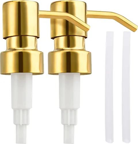 Vista 13 de Bombas dispensadoras de jabón y loción de acero inoxidable, reemplazo para tus botellas (negro mate, paquete de 2)