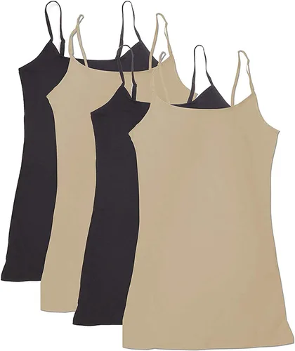 Vista 14 de Active - Paquete de 4 camisetas sin mangas, básicas, para mujer