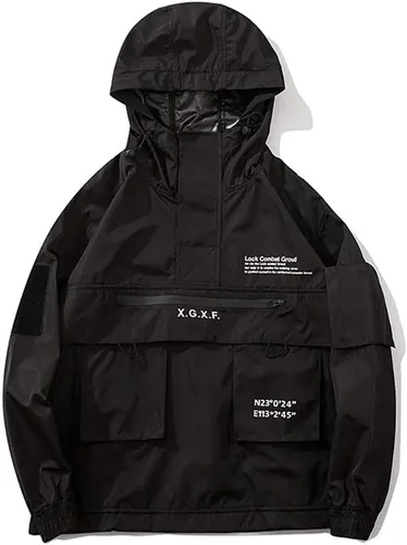 Vista 2 de Niepce Inc Chaquetas cortavientos con cremallera y cremallera para hombre