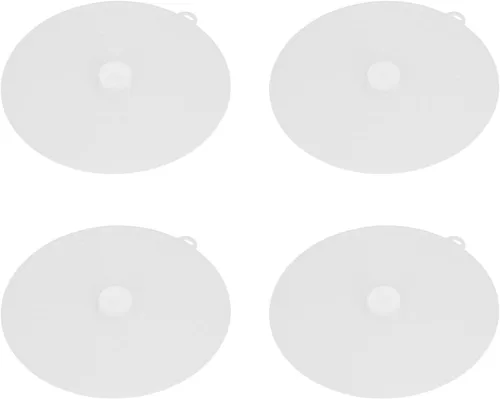 Vista 8 de Reusable Silicone Lids Heat Microwave Safe Silicone Covers for Bowls Plates Dishes 23cm 4Pcs Kitchen Essentials
