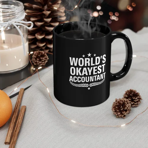 Vista 3 de Fantastic Gifts World's Okayest - Taza de contabilidad para regalo para compañeros de trabajo, regalo para miembros de la familia, regalos