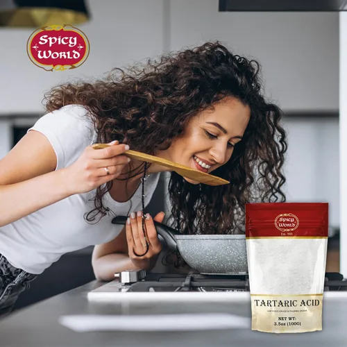 Vista 5 de Spicy World Ácido tartárico puro de 3.5 onzas, grado superior, certificado USP, grado alimenticio, vegano, perfecto para la elaboración de vino