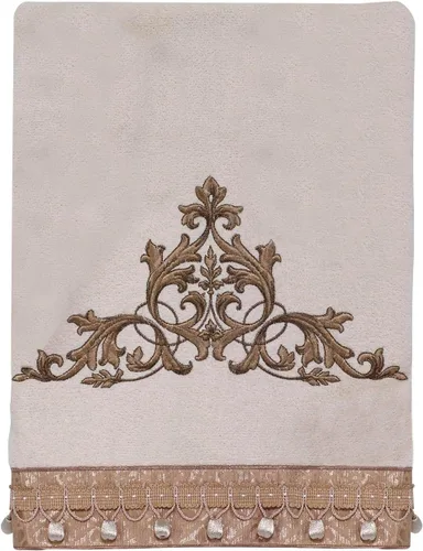 Vista 12 de Avanti Linens Medallón - Colección de puños trenzados suaves, toalla de mano, granito