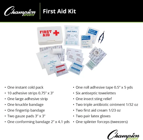 Vista 2 de Champion Sports Kit de primeros auxilios (blanco)