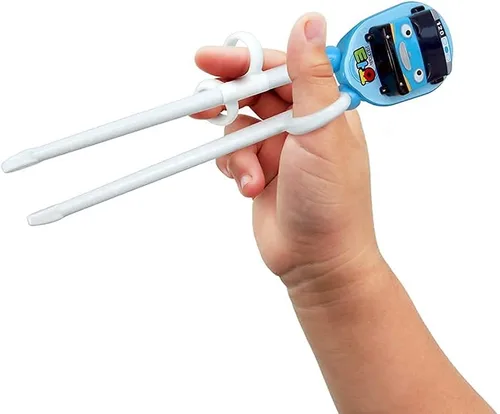 Vista 4 de Tayo Palillos de entrenamiento para diestros – Principiante para niños, Edison educativa proveedores de cocina para niños, durable ligero portátil
