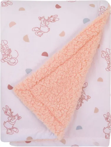 Vista 11 de Disney Classic Pooh Hunny Fun with Piglet and Tigger - Manta para bebé súper suave color blanco y gris pardo