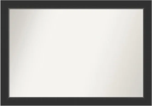 Vista 277 de Amanti Art Espejo personalizado, espejo de baño negro Astor, espejo de pared o espejo de tocador de baño sobre el fregadero (25 x 25 pulgadas)