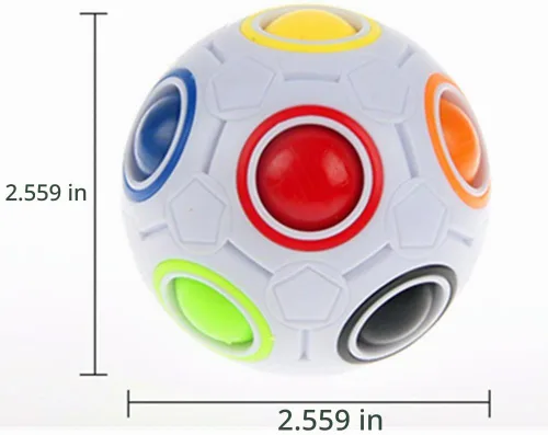 Vista 4 de Bola Mágica Cube Fidget juguete rompecabezas de Cuberspeed, bola mágica de rompecabezas de arco iris pelota divertida de Fidget