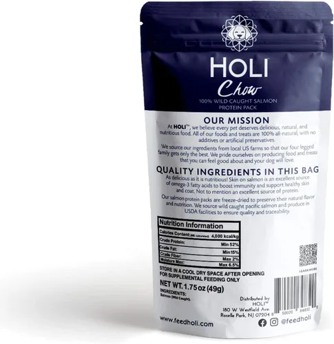 Vista 5 de HOLI Alimento para perros liofilizado - Paquete de 3 unidades de 2 onzas (hígado de res, pechuga de pollo, salmón) Mezcla en potenciador de sabor