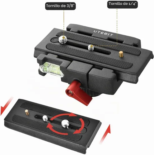Vista 7 de UTEBIT P200 Placa de liberación rápida, compatible solo con Sony A6400 Manfrotto