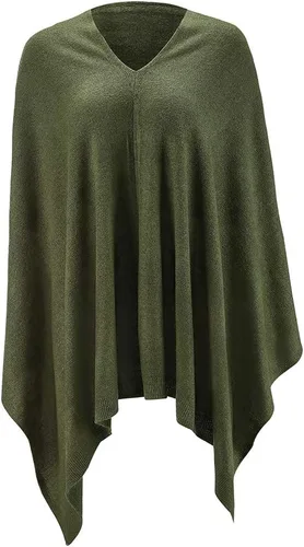Vista 12 de Fomolom Ponchos para mujer, versátil, ligero, tejido sólido, chal envolvente, bufanda, accesorios para mujer