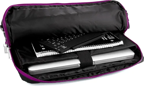 Vista 5 de Vangoddy El Prado 3 en 1 10" 12" Mochila bandolera para portátil (morado negro)
