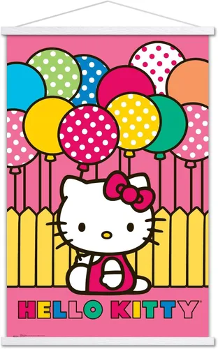 Vista 20 de Trends International Hello Kitty - Póster de pared de Mimmy, 14.725 x 22.375 pulgadas, versión enmarcada de madera de granero