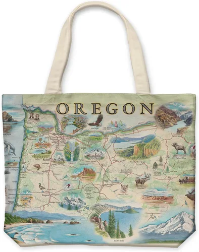 Vista 7 de Xplorer Maps Bolsa de lona con asas, bolsa de compras de comestibles de tela, bolsa reutilizable y ecológica, 100% algodón, lavable