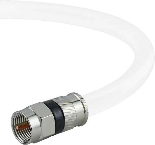 Vista 7 de Mediabridge Cable de conexión coaxial (6 pies) de triple blindaje, cable RG6 clasificado en la pared con conectores de compresión