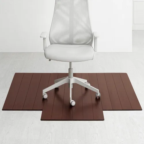 Vista 12 de Anji Mountain Alfombrilla de bambú para silla de oficina de 48" x 43" para Cerezo oscuro